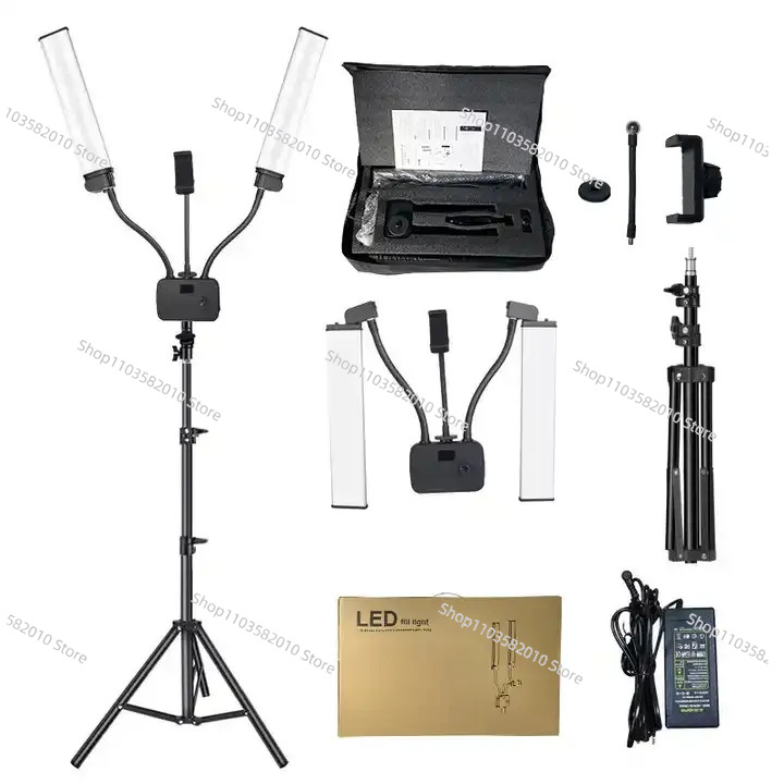 Foldable double arm filling li - đánh giá và giá Photography Mobile Lighting