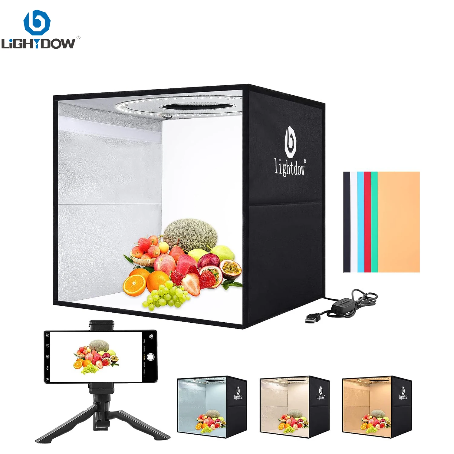 Lightdow Dimmable Photo Box LE - đánh giá và giá Photography Lighting Handheld