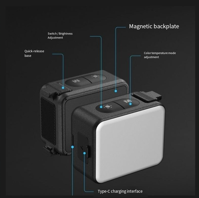 TELESIN Magnetic Fill Light Fo - đánh giá và giá Photography Lighting Kit Portable